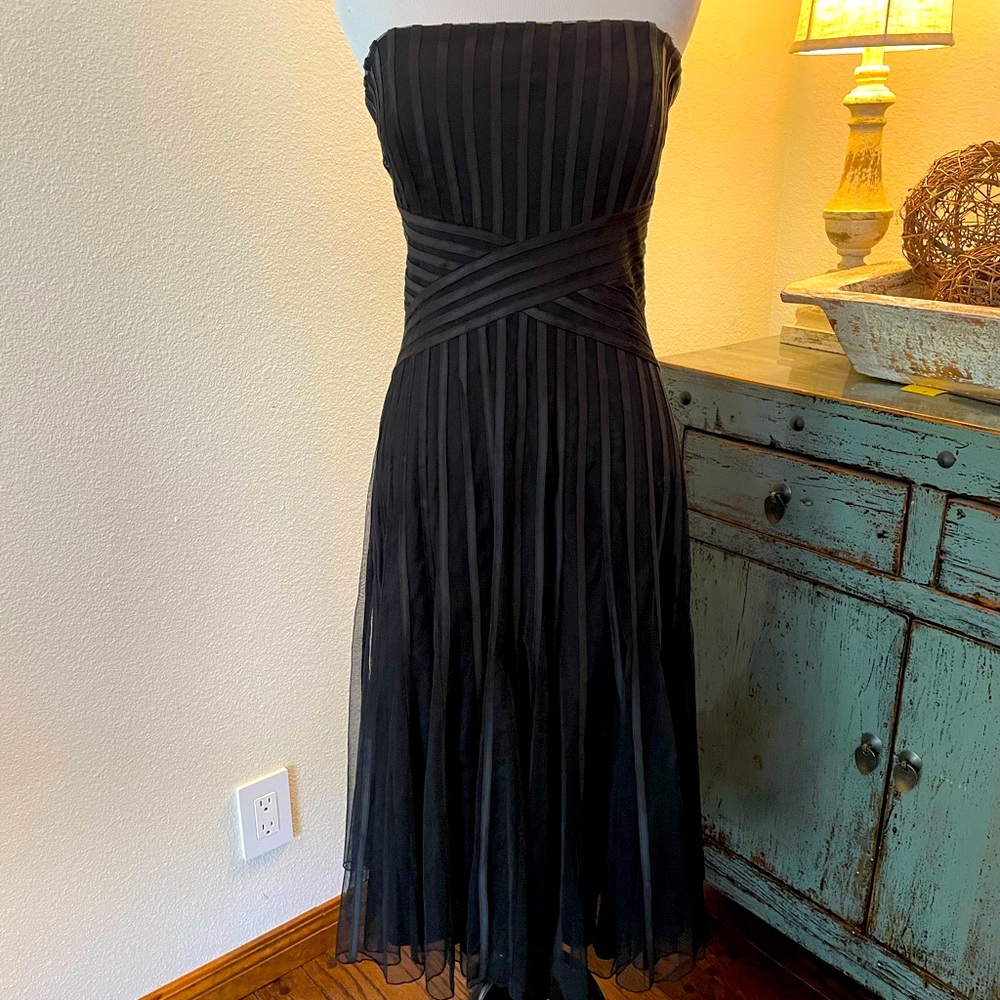 WHBM Strapless Black Dress